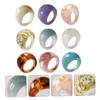 BESPORTBLE Fashionable Ring Set Resin Fine Workmanship Elegant Personality Anniversary