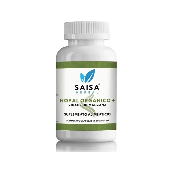 Nopal Orgnico Vinagre De Manzana 100 Cpsulas 500 Mg Saisa