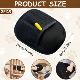 BFSYRR Pet Hair Removal Glove, Cat Grooming Glove, 2 Pcs Double Sided Pet Grooming Gloves, Dog Cleaning Gloves, Reusable Dog Grooming Glove, Versatile Grooming Gloves for Deshedding and Washing