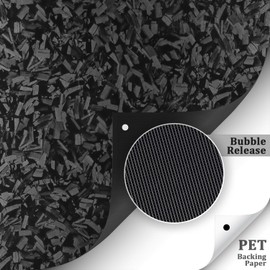 OuranioToxo Gloss Black Forged Carbon Fiber Vinyl Wrap, 1.5ft X 5ft Forged Composite Carbon Wrap - Air Release Self Adhesive Vehicle Interior/Exterior Sticker - Car Vinyl Wraps for DIY(45cm*1.5m)