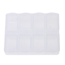 JUNESUN 8 Grids Plastic Storage Box Case Home Organizer Jewelry Beads Boxes Parts
