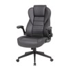 Boss Office Products Executive High Back CaressoftPlus Flip Arm Chair,