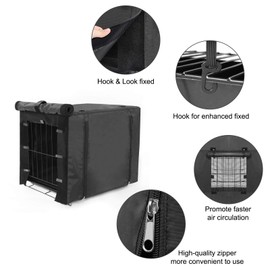 Durable Dog Crate Cover Double Door for Large pet Kennel Covers Universal Fit for 24 30 36 42 48 inches Wire Dog Crate (24 Inch (24" L x 18" W x 20" H))-Black