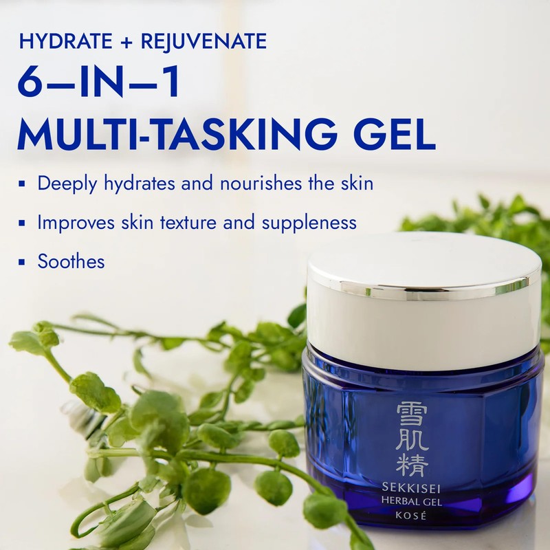 SEKKISEI Herbal Gel REFILL Pod, Multi-Purpose 6-in-1 Benefits Hydrating Gel