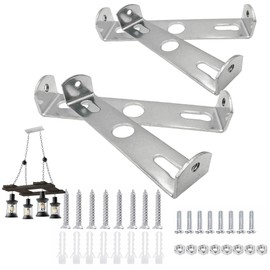 MEKEET 2 Sets Ceiling Light Bracket Stainless Steel Light Bracket with Screws 90mm and 100mm Ceiling Light Fixture Bracket Light Pendant Bracket for Home Office Install Various Types of Light