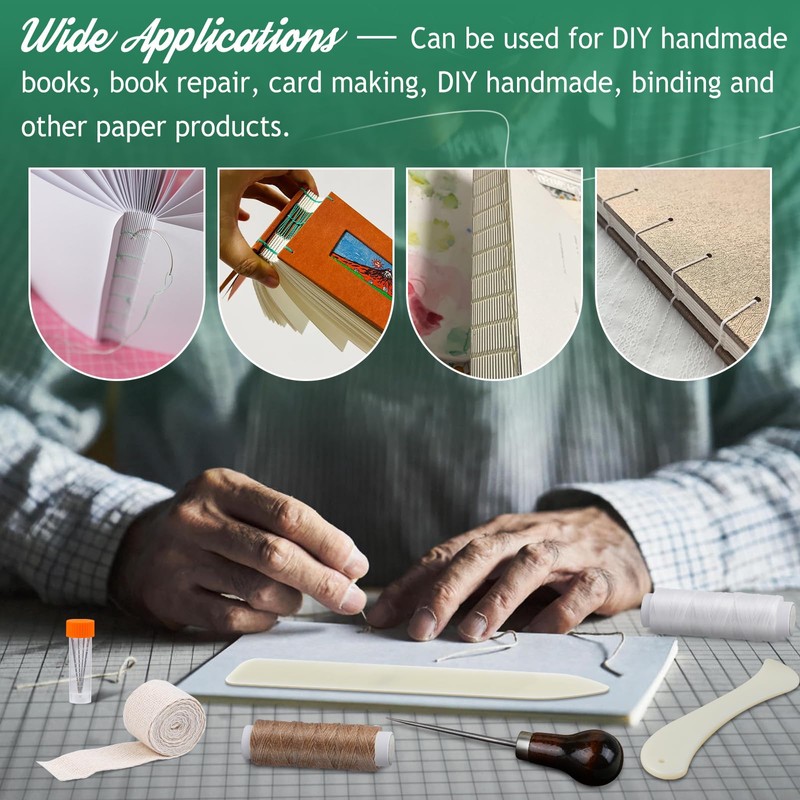 65 Pcs Book Binding Kits Book Binding Materials Bone Folder