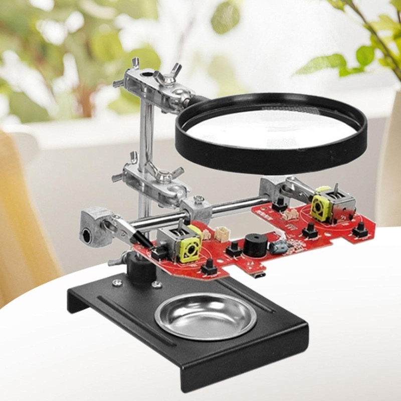 Generic Helping Hand Soldering Station with Magnifier Solder Holder for