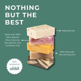 Handmade Soap Bars Set of 3, Lavender, Peppermint, Rosemary 3.5 oz each