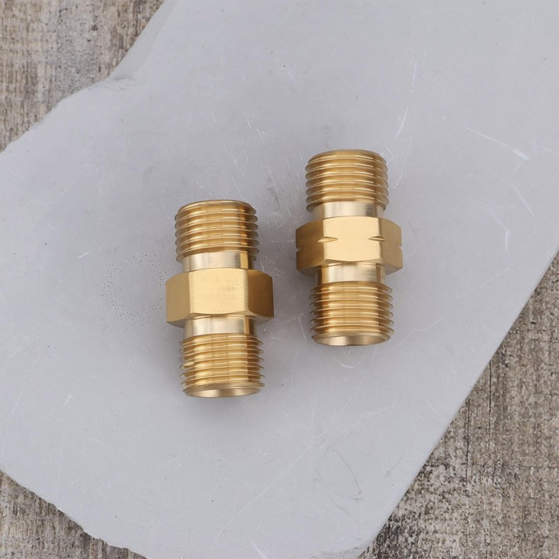 LT Easiyl 2 PCS 9/16"-18 Welding Hose Coupler Adapter Brass