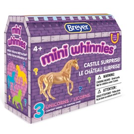 Breyer Horses Mini Whinnies Castle Surprise | 3 Unicorns | Random Assortment | 1:64 Scale | Unicorns Measure 2" x 1.5" | Model #7848