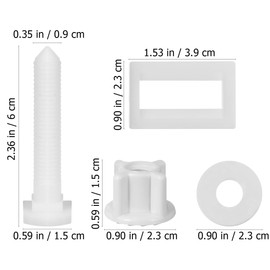 Homoyoyo 6 Piezas Pernos De La Taza Del Inodoro Pernos Del Asiento Del Inodoro Pernos De Asiento De Inodoro De Repuesto Baño Herramientas De Reparación Equipo Tornillo Carga Superior