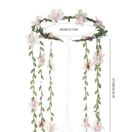 1 Piece Pink Fairy Floral Headband for Renaissance Party
