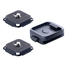 PGYTECH Arca Swiss Camera Quick Release Plate and Clamp for Sony/Nikon/Fuji/DJI, Quick Setup Mount, 1/4" to 3/8" Screw Thread, Gimbals Sliders Tripod Adapter (Two Plates and Clamp)
