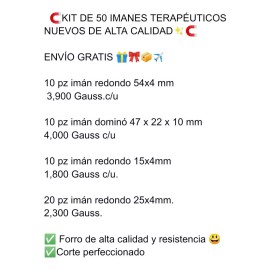 Magnetic life Kit 50 Imanes Terapéuticos  Biomagnetismo