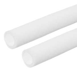 PATIKIL Pipe Insulation Foam Tube, 2 Pack Pool Noodles Foam Tubing Outdoor Wrap Pipe Covers 7/8" (22mm) ID x 1-1/4" (32mm) OD x 6.6 ft for Handle Grip HVAC Units, White