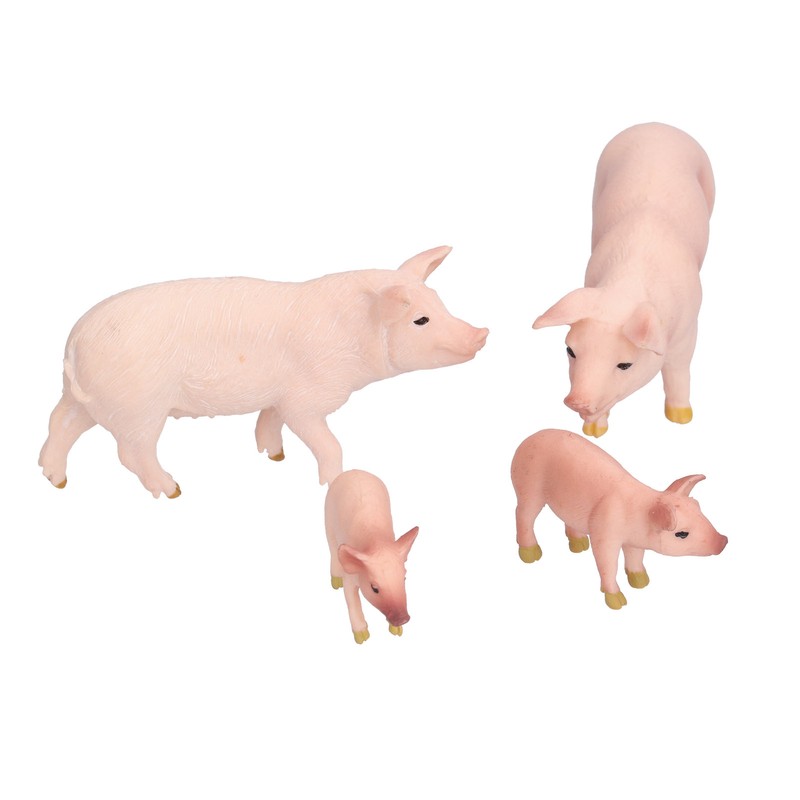 Simulation Farm Pig Animals Model Figures Toy Set Preschool Educational