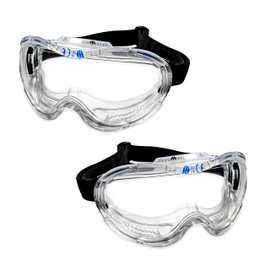 Lucent Path 2 Packs Safety Goggles Anti-Fog Anti-Scratch CE ANSI Certified Clear Impact Resistant Eye Protection Goggles