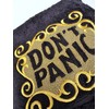 Don't Panic Black Bath Towel, Towel Day Towel, 25th May