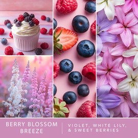 Scentsationals Wax Melts, Wax Cubes Strong Scent - Berry Blossom Breeze - Long Lasting Scented Wax Melts for Warmer, 10oz (24-Cubes)