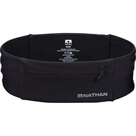 Nathan 7702 The Zipster Running Waist Belt for Training, Fitness, Cycling, and Travel — Holds Smartphones, Headphones, Nutrition Gels, ID, Keys and More