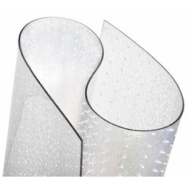 ExactMade - Clear Carpet Runner, USA Made, Safe, 24 x 120 Inch, 2mm Thick Cleated Vinyl, Clear Rug Cover Protector for Living Room Floor, Plastic Protector Mat for Bedroom Floor