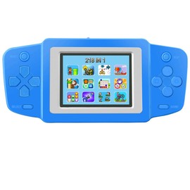 Bornkid Retro Handheld Game Console for Children Portable Games Consoles Built-in 218 80s Classic Old School Video Games 2.5 Inch Mini Arcade Recovery Birthday or Christmas Gift (Blue)