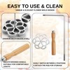 MUMSUNG Bunuelos Mold with Handle, 304 Stainless steel Rosette Maker
