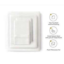 Lanest Housing Silk Satin Sheets, California King Size Satin Bed Sheet Set with Deep Pockets, Cooling Soft and Hypoallergenic Satin Sheets Cal King - Ivory