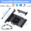 PCIE to SATA Card 10 Port with 10 SATA Cable,
