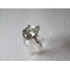 Unbranded Prasiolite and White Topaz Platinum over Sterling Silver Ring