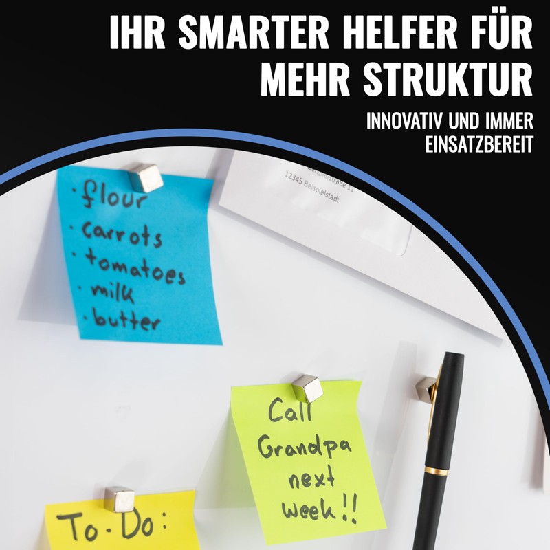 Poppstar 20 Mini Cube Magnets, Strong (10 x 10 x