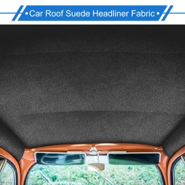 VekAuto Headliner Fabric 80" L x 60" W Interior Trim DIY Roof Repair Replacement for Car Truck RV SUV Boat Automotive Suede Fabric Black