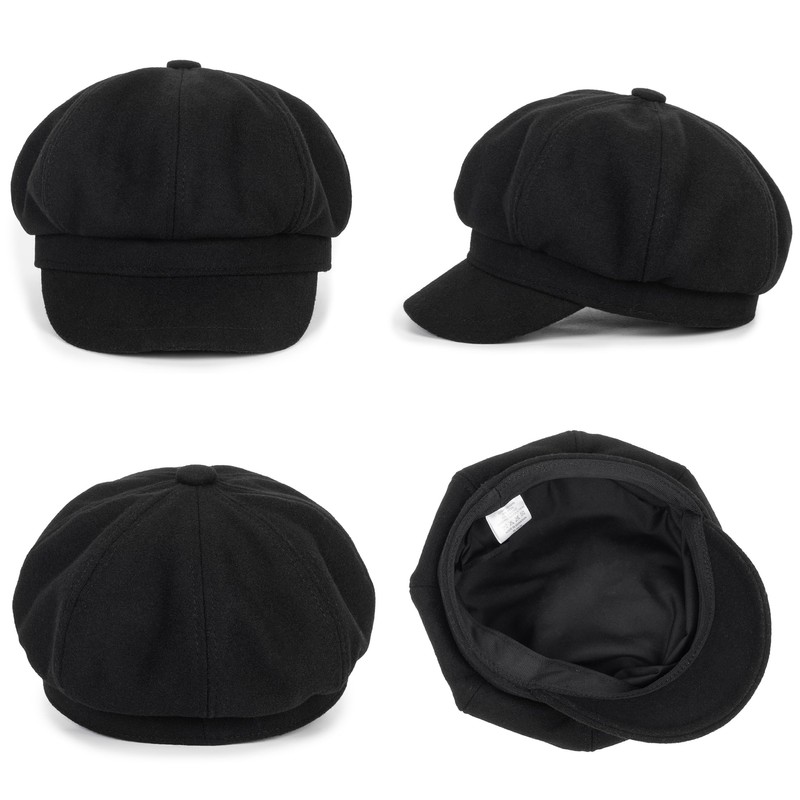 Kids Boys Girls Youth Newsboy Cap Adjustable Visor Wool Beret