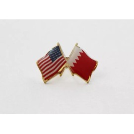 Bahrain / USA Flag Lapel Pin - Made in the USA