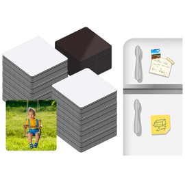 50 PCS Sublimation Magnet Blanks Metal Products Bulk Square 25 Metal Sublimation Blanks and 25 Magnets 3x3 inch Sublimation Fridge Magnet Aluminum Sign Blanks for Kitchen Office Decorative