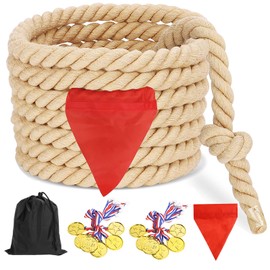 CWLAKON Tug of War Rope Game, Outdoor Games, Garden Games for Children Adults, Medals for Children's Birthday Games, 6 m