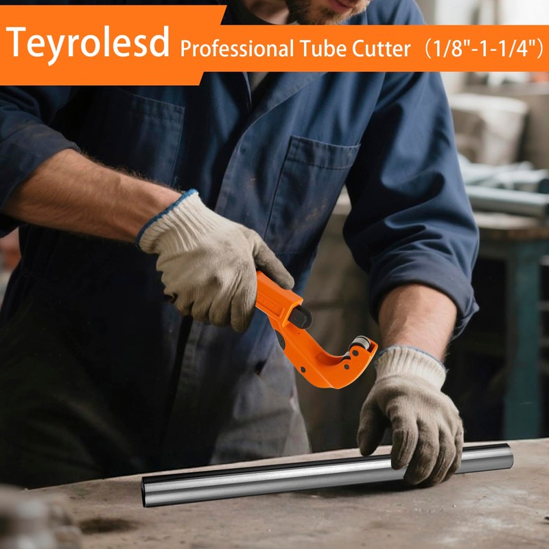 Teyrolesd Pipe Cutter Tool 1/8" to 1-1/4" (3-32mm) Heavy Duty