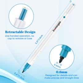 Dunzoom 36 Pcs Click Washable Markers with Retractable Tips 36 Colors Click Highlighters Coloring Retractable Markers Bulk for kids Arts and Crafts School Classroom Office Supplies