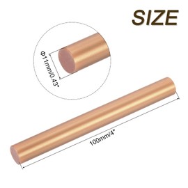 sourcing map 6pcs Mini Hot Glue Sticks for Glue Gun 11mm x 100mm Large Glue Sticks, Metallic Gold
