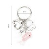 MUCOOS Cute Keychain, Pink Dolphin Accessories, Silver Cat Design, Interesting