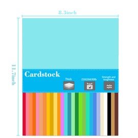 Colored Cardstock - 100 Sheets 20 Assorted A4 Cardstock Paper, 230GSM Heavyweight Colored Card stock Paper Double Thick Printer Paper for DIY Craft Making, Cutting Paper, Office Printing,Party Decors