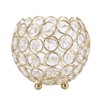 Crystal Tea Light Candle Holders Wedding Decor Table Centerpieces (Gold