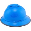 Vented Full Brim Hard Hats with Ratchet Suspensions and Safety