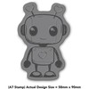 'Cute Love Robot with Hearts' Rubber Stamp - Unmounted Design