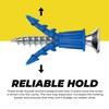 Qualihome Ribbed Plastic Drywall Anchors - Wall Anchors for Drywall