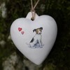 Image Industry Jack Russell Ceramic Heart Bauble - Dog Lovers
