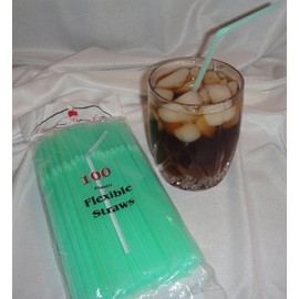 500 Drinking Straws - Flex/Flexible Drinking Straws - Pale Green - Luau - Wedding - Party - Anniversary Supplies
