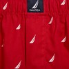 Nautica Men's Classic Cotton 3-Pack Woven Boxer, Black/Sail Black-White/Sail Red