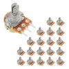 Smgda Variable Resistors Single Knurled Shaft Volume Potentiometer 1KΩ 5KΩ