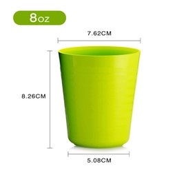 Set of 24 Plastic Cups - 250ml Drinking Cups -Plastic Cups Reusable - Dishwasher Safe - BPA-Free Cups for Everyone Bright Colored - Unbreakable Cups PC250-Rainow